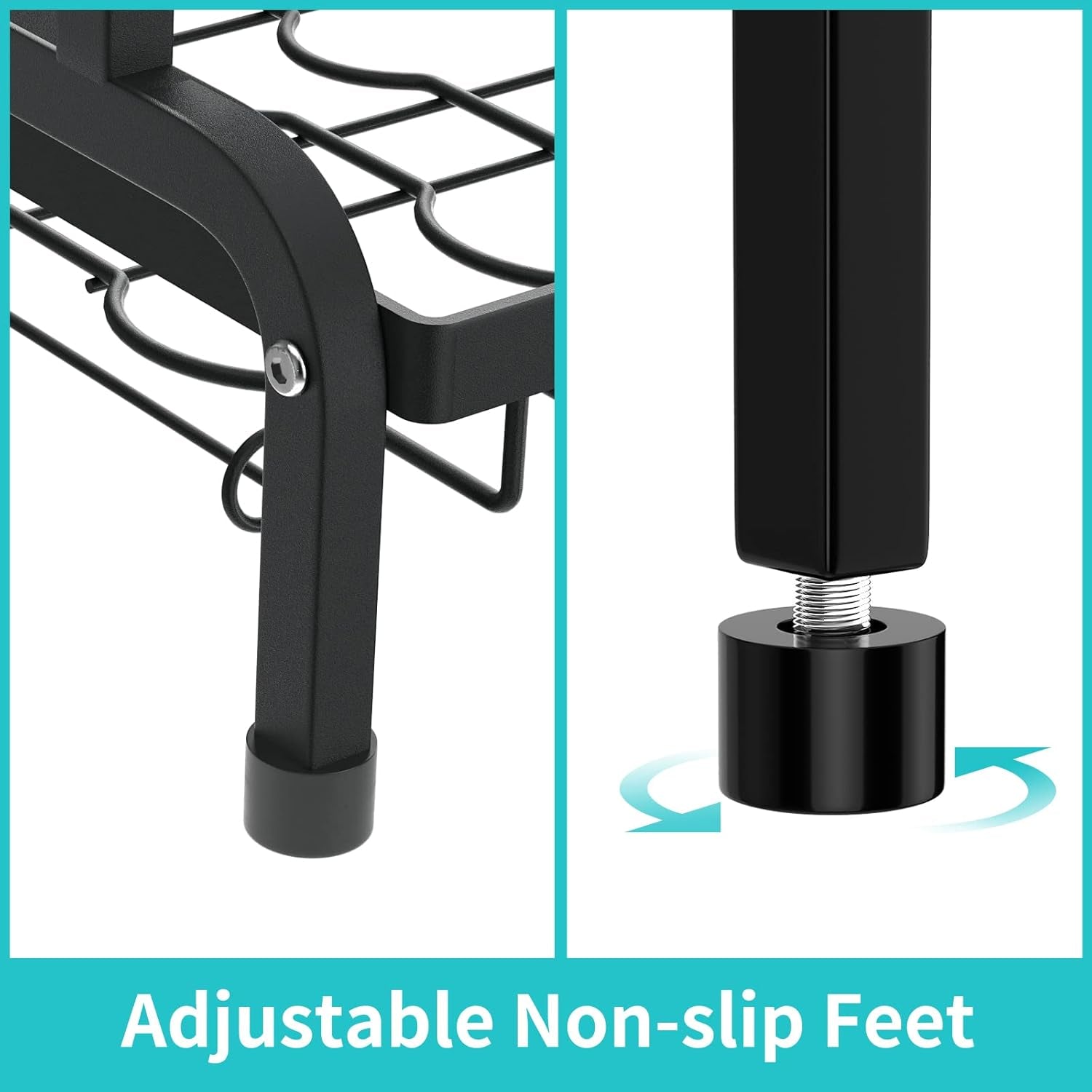 Kitchen Dish Rack Set – 2-Tier Dish Dryer with Drip Tray for Countertop Use