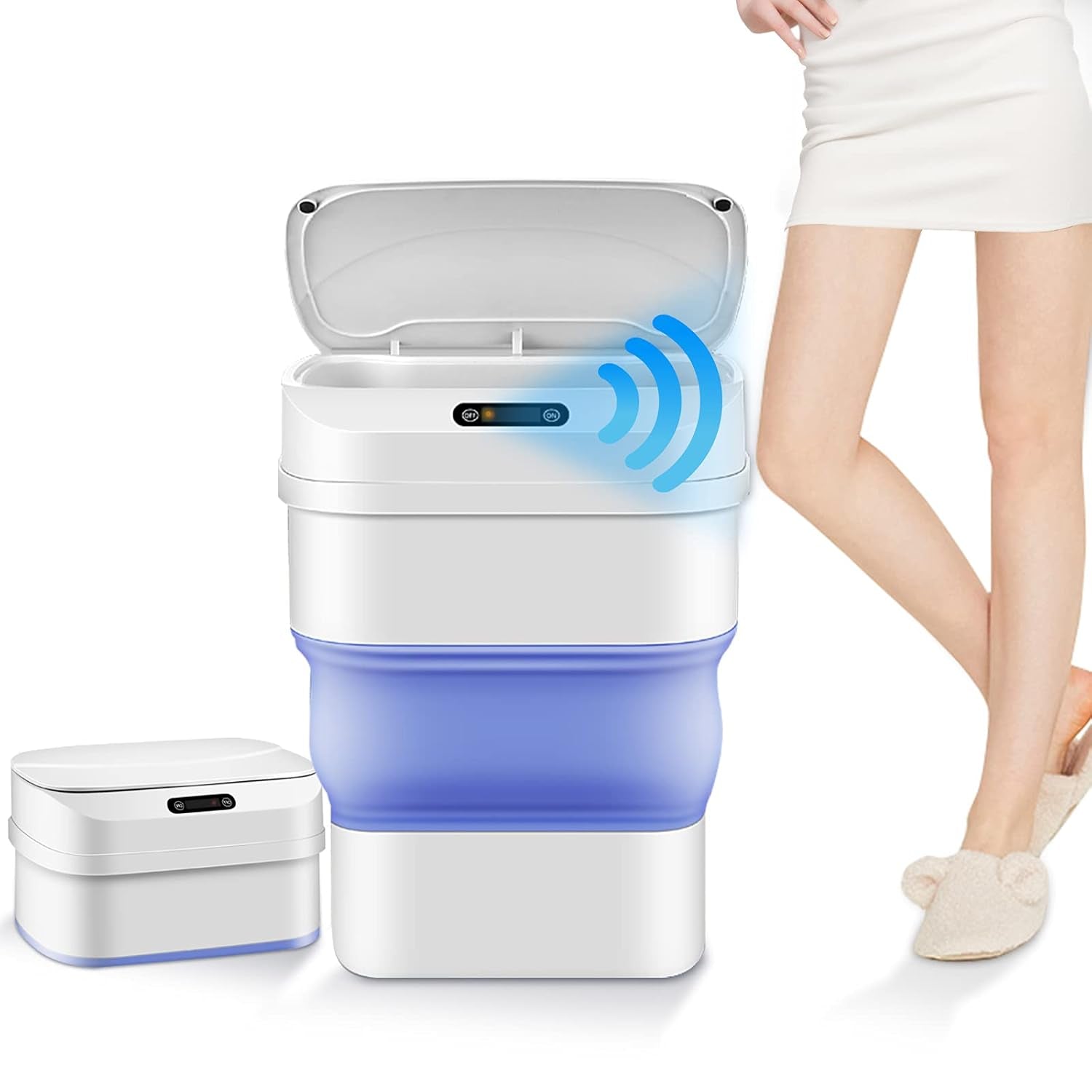 Touchless Smart Trash Can 17.5L – Motion Sensor Kitchen, Bedroom, Bathroom Bin