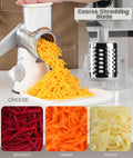 Rotary Hand Crank Cheese Grater – Kitchen Shredder & Slicer for Cheese, Carrots, Potatoes, Chocolate