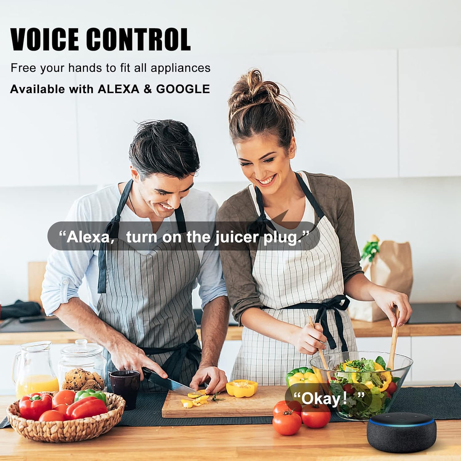 Wi-Fi Smart Plug Mini – App Control, Timer, Alexa & Google Assistant (2 Pack)