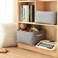 Large Storage Baskets 2 Pack – Grey Fabric Organizer Cubes for Closet, Shelves & Playroom