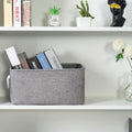 Large Storage Baskets 2 Pack – Grey Fabric Organizer Cubes for Closet, Shelves & Playroom
