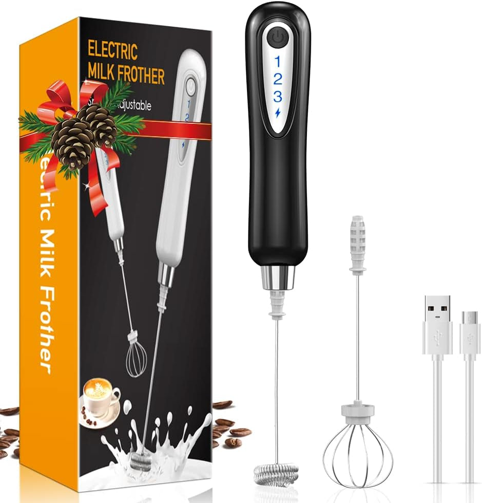 Rechargeable Handheld Milk Frother – Foam Mixer for Coffee, Cappuccino, Latte, Hot Chocolate