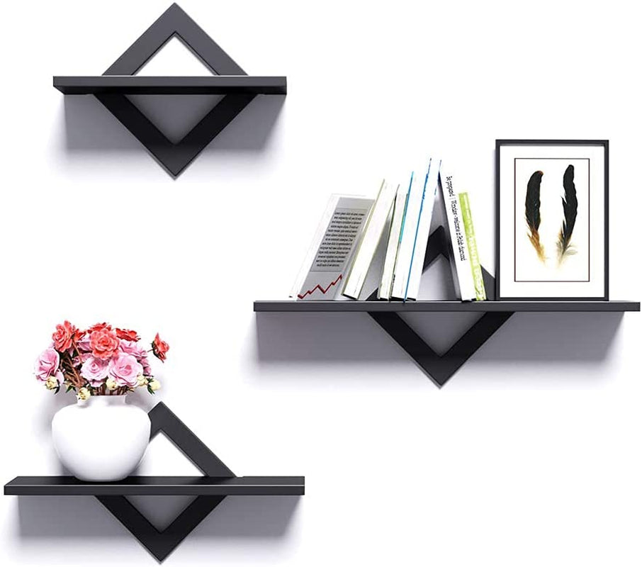 Black Floating Shelves for Wall